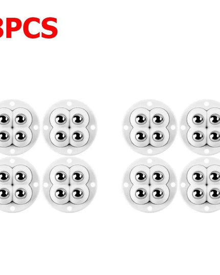 Self-Adhesive 360° Rotating Mini Caster Wheels - 4/8 Pack Universal Mobility Solution for Easy Movement of Trash Bins and Storage Boxes