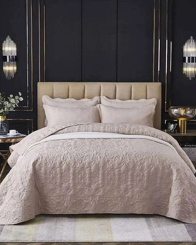 Luxurious Solid Stitch Bedding Ensemble with Pillowcases and Plush Sheets