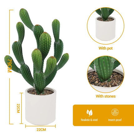 Artificial Cactus Plant Tall UV Resistant Faux Cactus Realistic Textur