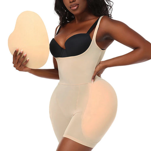Hourglass Body Shaper Bodysuit with Butt Lifting Pads - Tummy Control Corset