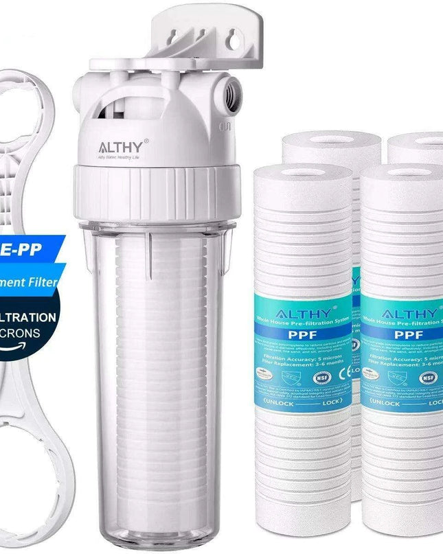 Advanced 5 Micron Sediment Filtration System with Polypropylene Pre-Filter for Superior Water Purity