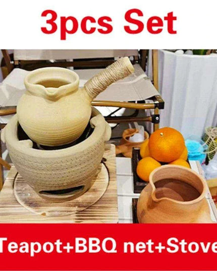 Artisanal Clay Tea Brewing Set with Handcrafted Justice Cup for an Elevated Experience