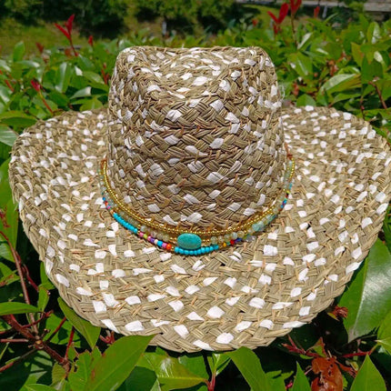 Vintage-Inspired Thick Straw Cowboy Hat