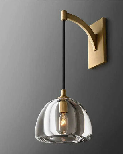 Elegant Semicircle Crystal Wall Sconce for Modern Interiors