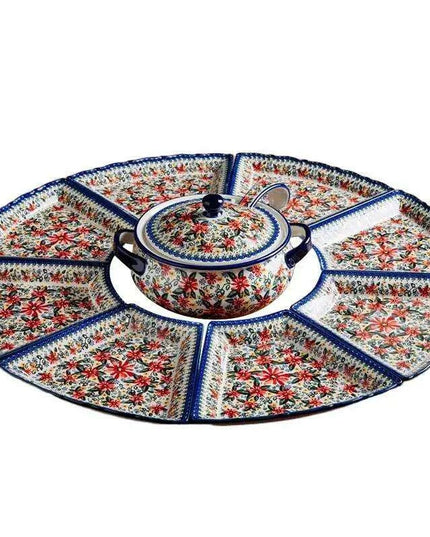 Chic Fan-Design Dining Set for Unforgettable Gatherings