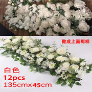 Silk Rose Flower Row Table Centrepiece