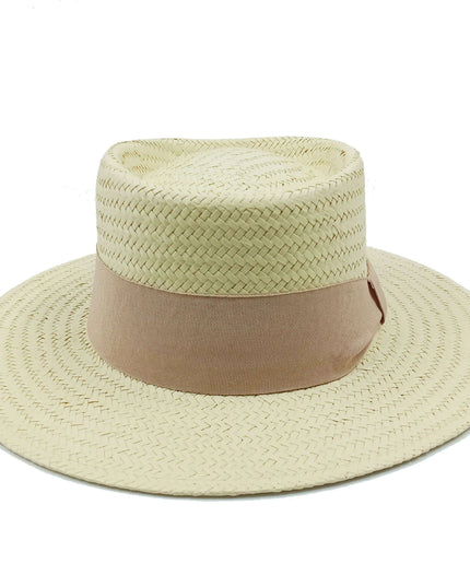 Chic Adjustable Wide Brim Straw Hat for Women - Stylish Sun Protection Beach Accessory Available in 50 Colors