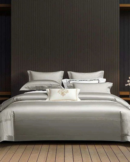 Luxurious Satin Tencel Bed Sheet and Quilt Cover Set with Pillowcases - 4 Piece Skin-Friendly Collection