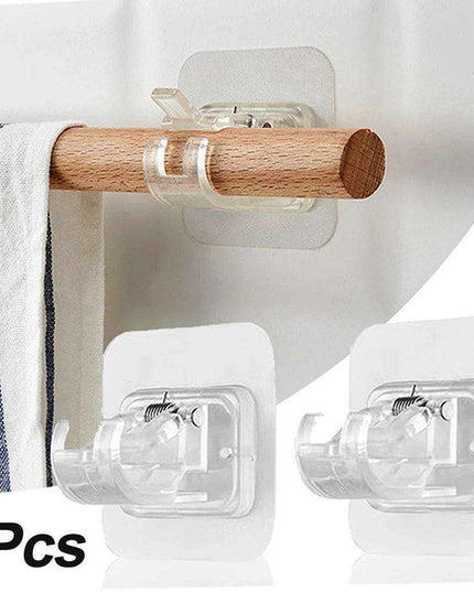 Heavy-Duty Waterproof Curtain Rod Brackets with Easy Peel-and-Stick Installation