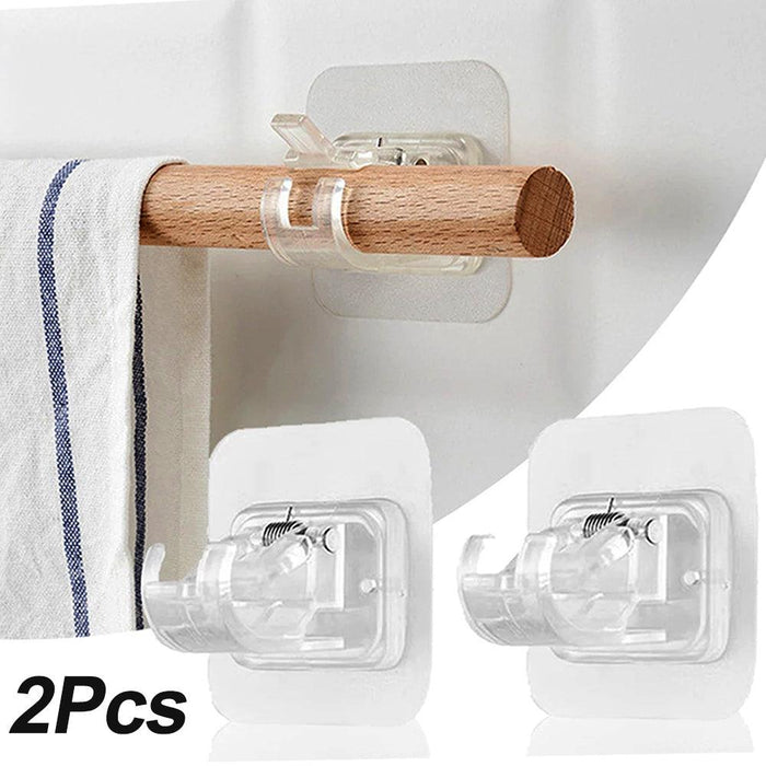 Easy-Install Waterproof Curtain Rod Brackets - Heavy-Duty, No-Drill Hanging Solution