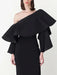 Customizable One-Shoulder Asymmetrical Ruffled Evening Gown