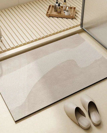 Chic Diatomite Bath Mat Set - Stylish Water-Absorbing Toilet Ensemble