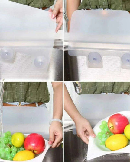 Sleek Splash Shield - Modern Kitchen Splash Guard with Easy Suction Installation