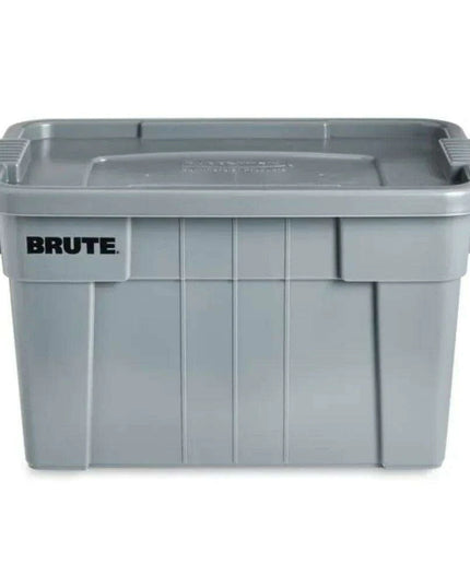 Set of 6 Heavy-Duty Gray Storage Bins with Lids for Versatile Organization and Moving Solutions