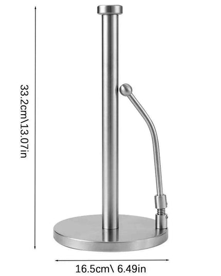 Sleek Stainless Steel Kitchen Roll Holder with Dual Mounting Options