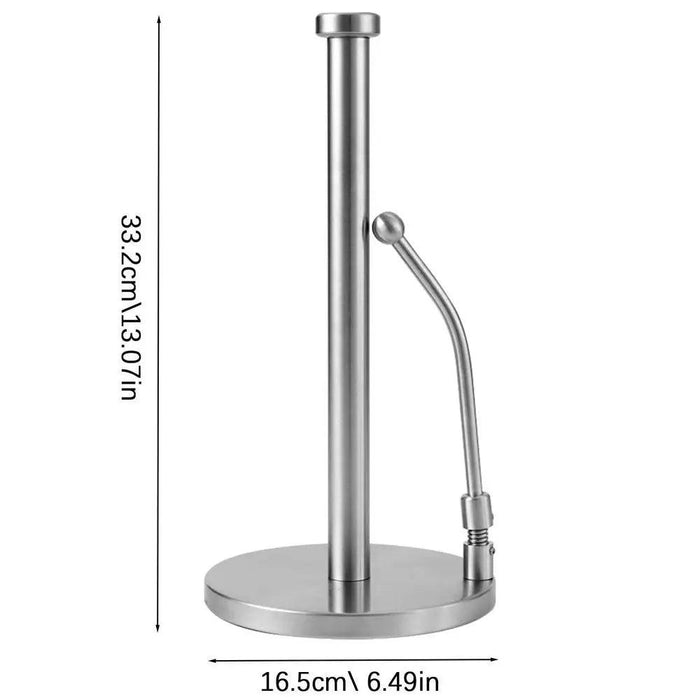 Sleek Stainless Steel Kitchen Roll Holder with Dual Mounting Options