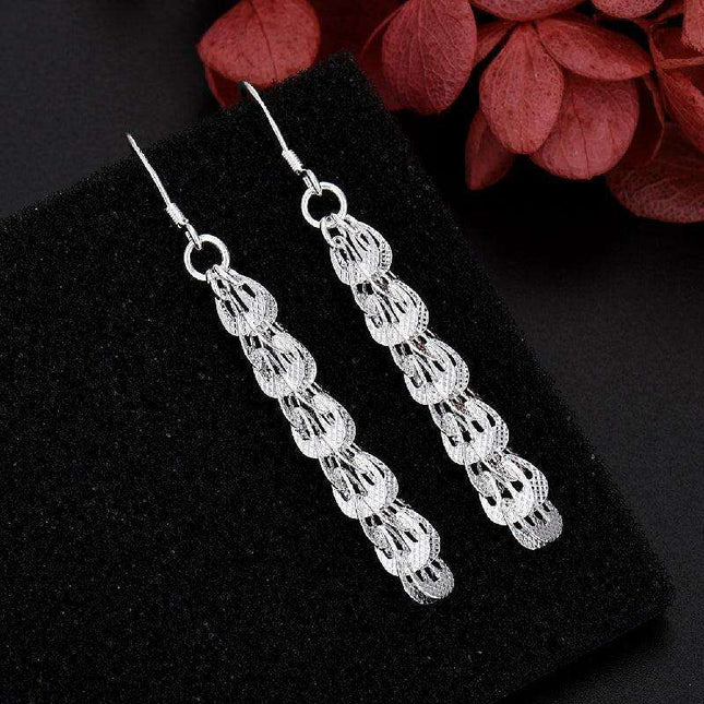 Elegant 925 Sterling Silver Jewelry Set: Bracelet and Necklace for Women