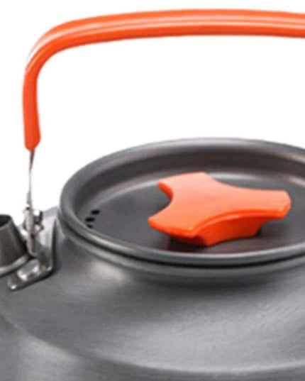 All-in-One Portable Camping Cookware Set with Non-Stick Cookware, Kettle, and Collapsible Utensils for Outdoor Adventures