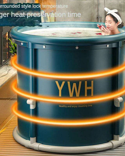Luxury Foldable Spa Bathtub with Steam Cover - Transform Your Home into a Relaxation Oasis