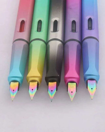 Elegant Aurora Blue-Purple Gradient Fountain Pen Set - Premium Writing Tool for Students and Professionals - Stylish EF Nib Design
