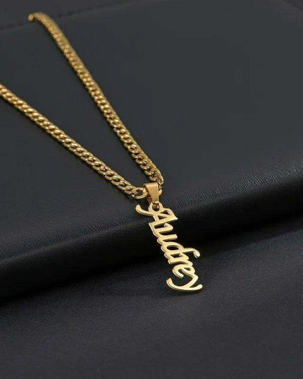 Personalized Unisex Stainless Steel Name Necklace with Chunky Chain