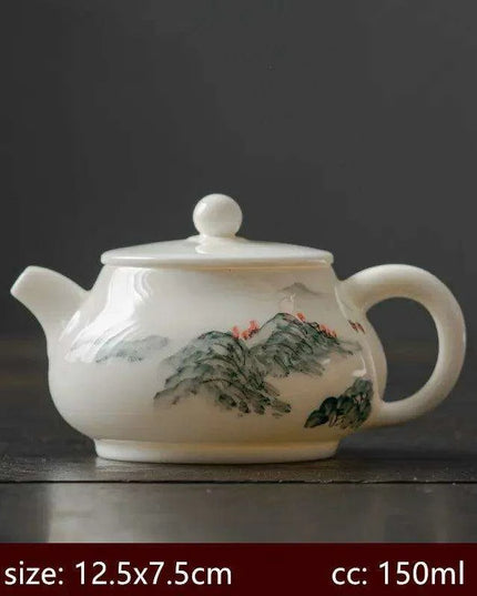 Artisan Xishi Tea Experience: Exquisite Hand-Painted Teapot Set with Premium Filter
