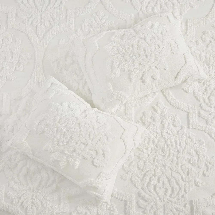 Viola Chenille Shabby Chic Bedding Set with Coordinated Shams - Elegant Comfort Collection