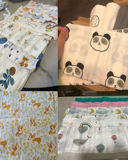 Kangobaby Luxurious 5-Piece Baby Blanket Set - Soft Bamboo Cotton Comfort for Your Baby