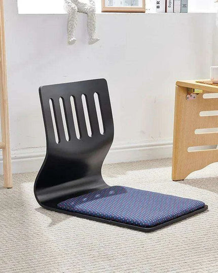 Japanese Minimalist Legless Floor Chair with Elegant Wooden Design - Ideal for Cozy Spaces