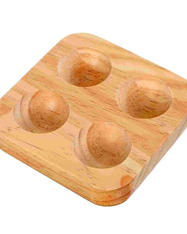 Charming Rustic Wooden Egg Organizer for Kitchen and Fridge Storage
