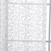 LEEJOOM European Style Jacquard Sheer Curtain Panel - Modern Organza D