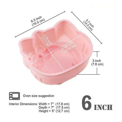 Adorable Pink Cat Shaped Silicone Baking Mold
