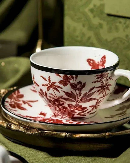 Elegant Vintage French Rose Tea Cup and Saucer Set for Memorable Gatherings