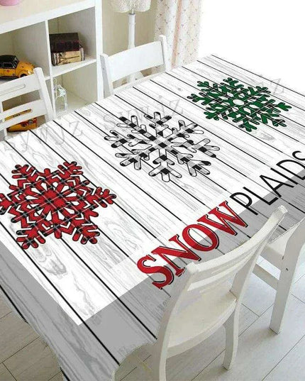 Festive Waterproof Polyester Christmas Lightweight Tablecloth for Holiday Partie