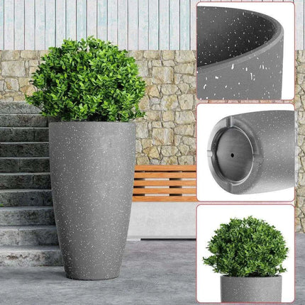 Elegant 21-Inch Planter Duo for Sophisticated Garden and Porch Aesthetics