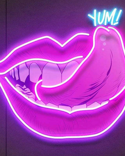 Customizable LED Neon Lips Light - Eye-Catching Decor for Every Space