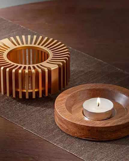 Elegant Bamboo Candle Warmer for Authentic Tea Ceremonies
