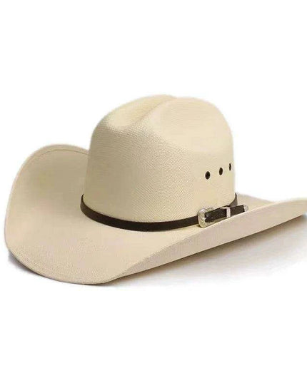 Stylish Handwoven Straw Cowboy Hat - Unisex Summer Sun Protection for 2023