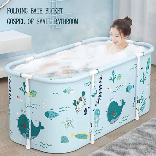 Portable and Spacious 140CM Adult Bathing Experience with Insulation Cover