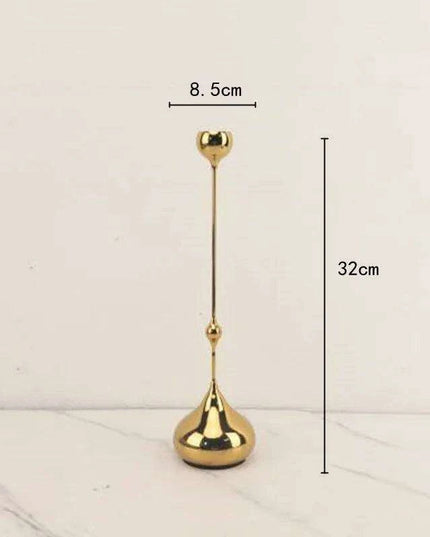 Contemporary Silver Teardrop Candle Holder for Elegant Home Decor