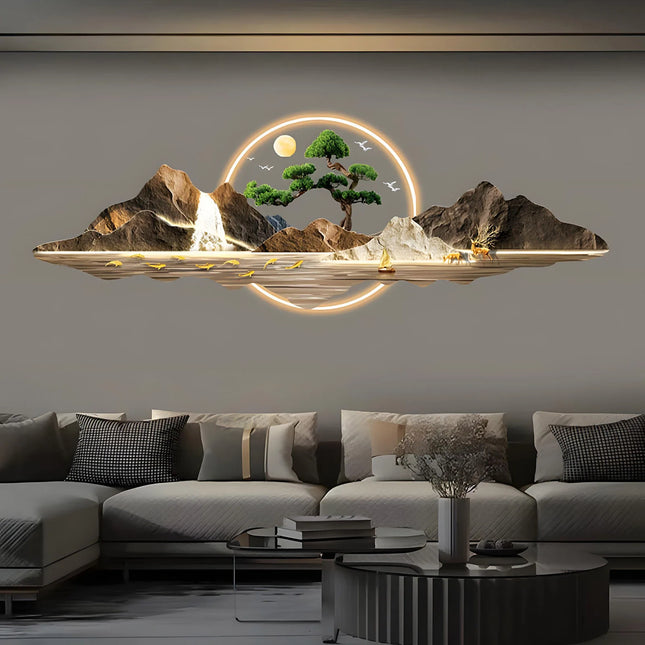 Acrylic Carved LED Wall Art – Illuminated Hanging Painting
