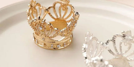 6PCS Crown Napkin Ring, Beautiful Metal Alloy Napkins Buckle, Wedding Event Birthdays Festivals Crafts Holder Party Supplies 6pcs-crown-napkin-ring-beautiful-metal-alloy-napkins-buckle-wedding-event-birthdays-festivals-crafts-holder-party-supplies
