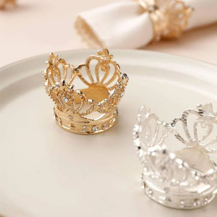 6PCS Crown Napkin Ring, Beautiful Metal Alloy Napkins Buckle, Wedding Event Birthdays Festivals Crafts Holder Party Supplies 6pcs-crown-napkin-ring-beautiful-metal-alloy-napkins-buckle-wedding-event-birthdays-festivals-crafts-holder-party-supplies