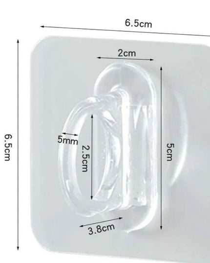 Transparent Suction Cup Hook Set for Effortless Wall Organization