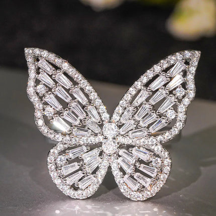 Shop1103832573 Elegant Zircon Bow Ring - Personalized Design, Wholesal