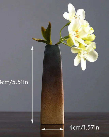 Stylish Hydroponic Ceramic Vase with Floral Accent for Tranquil Tabletop Elegance