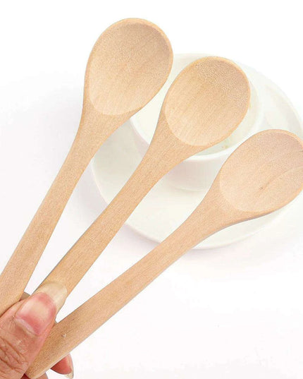 Bamboo Kitchen Spoon Set for Cooking and Serving - Available in 1, 5, 10, or 20 Pieces