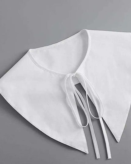 Embroidered Lace Detachable Collar for Women - Elegant White Shawl Accessory