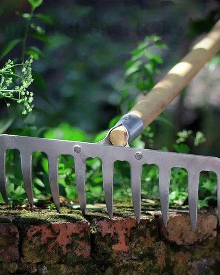 Durable Carbon Steel Gardening Rake Set for Effective Soil Preparation and Weeding