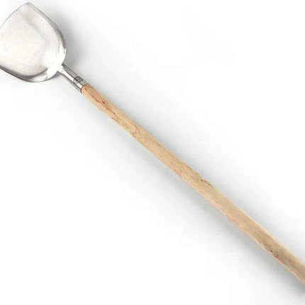 Gourmet Chef's Stainless Steel Turner with Extra Long Handle - Essential Wok Tool for Culinary Professionals